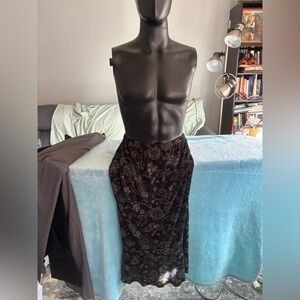 Choices Black Multicolor Maxi Skirt